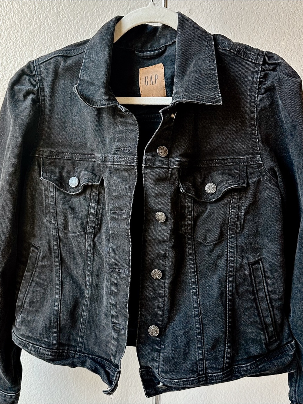 GAP Women's Washed Black Denim Jacket